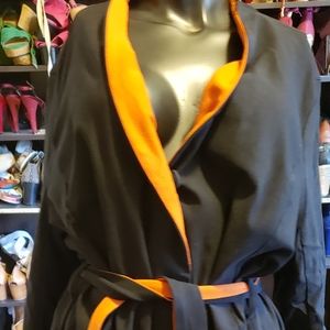 Brand New Ashley Stewart Black Lined  Raincoat 26